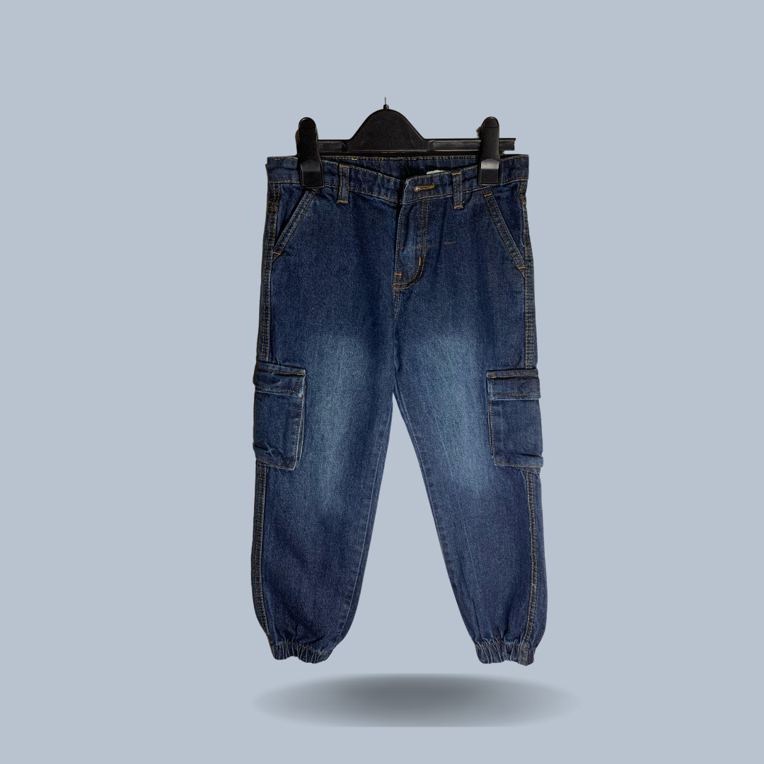 Dark Blue Cargo Jeans