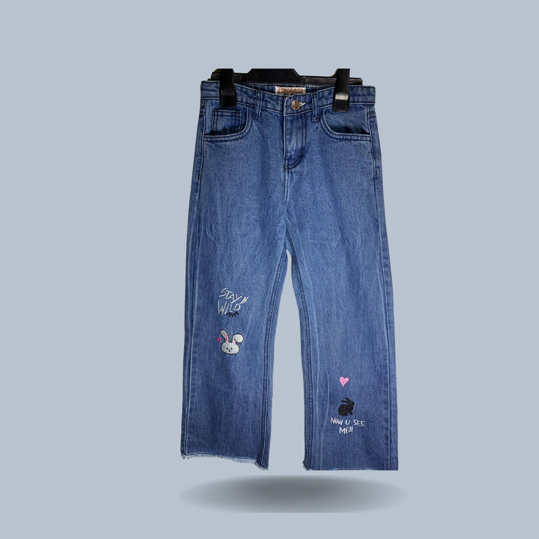 Light Blue Printed Jeans