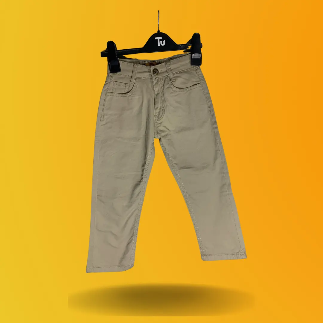 Stylish Khaki Straight-Fit Jeans